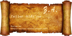 Zeller Aléna névjegykártya